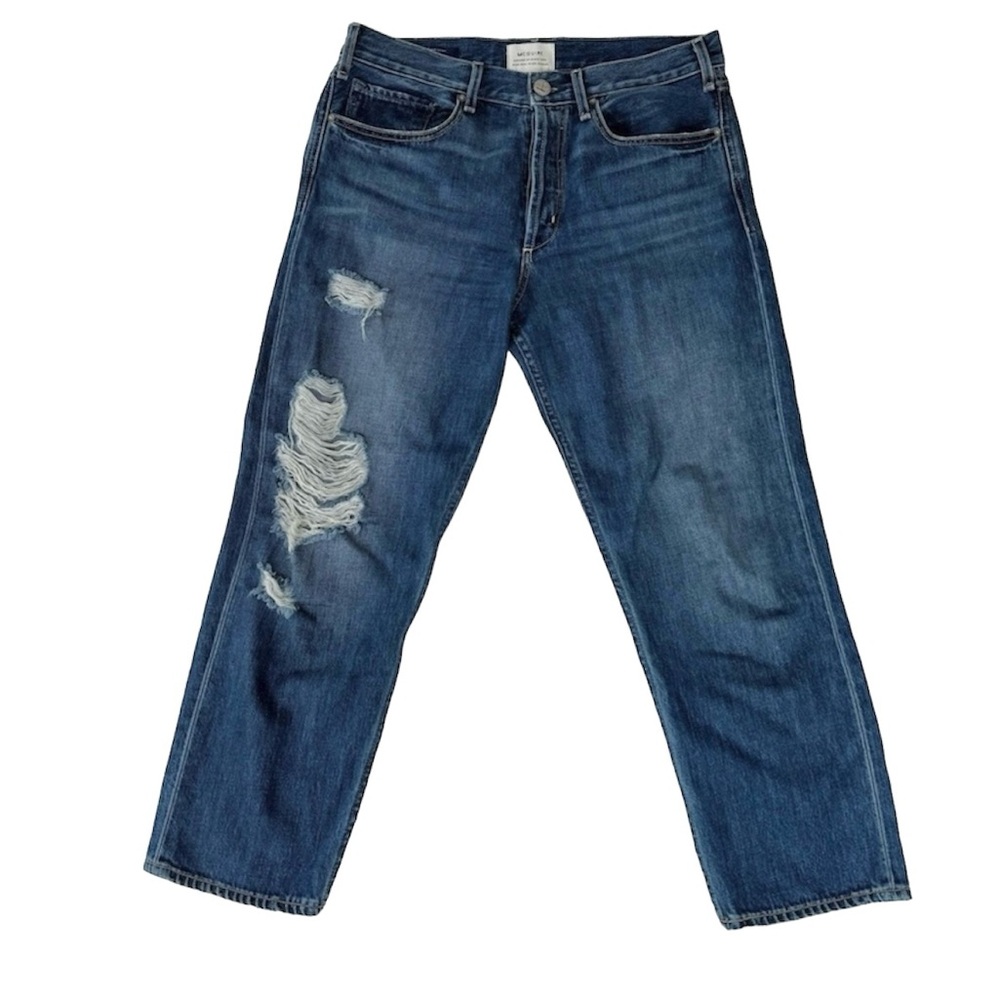 McGuire Distressed Cropped Straight Leg Jeans‎ Sz 26